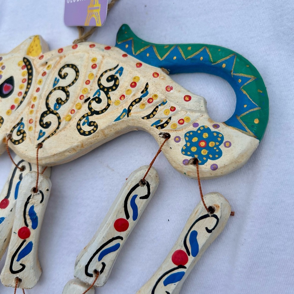 Christmas World Market Cat Day of the Dead ornament White Wood New - Picture 5 of 7